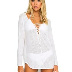 Beach bunny swim suit cover up size XS Payton Beach Sweater $155 I ibuytrading